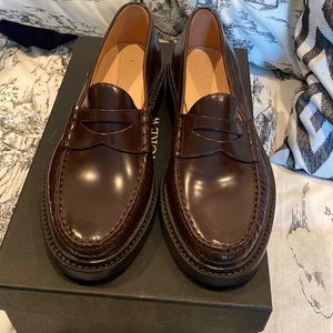 NIB J Crew Rowan penny loafers in leather- ganache (brown) 10